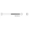 M8x120mm bolt with washers and nut