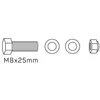M8x25mm