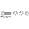 M10x25mm