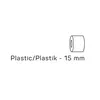 Center - 15mm plastic tube