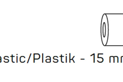 Center - 15mm plastic tube