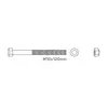Center - M10x120mm, washers, nut