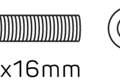 Backboard M8x16mm incl. washer